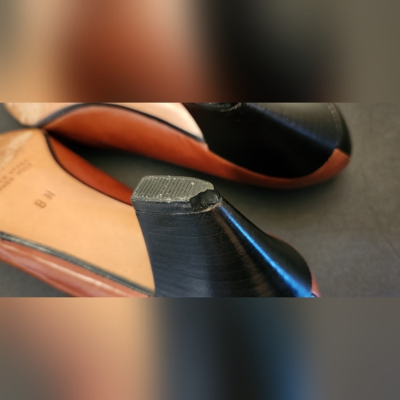 Vintage Enrico Designer two tones kitten heel size 8 narrow - Picture 7 of 7